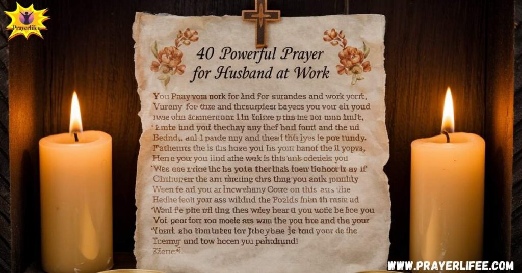 Powerful Prayer For Husband At Work