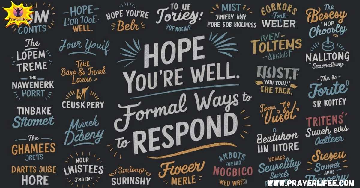 Hope You're Doing Well: 20+ Formal Ways to Respond